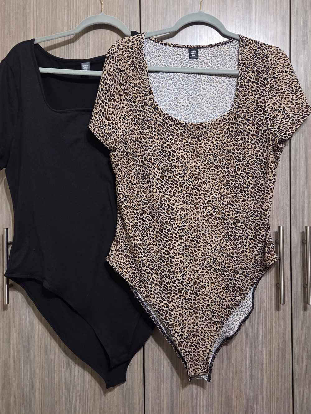 Leopard Print Scoop Neck Bodysuits NWOT